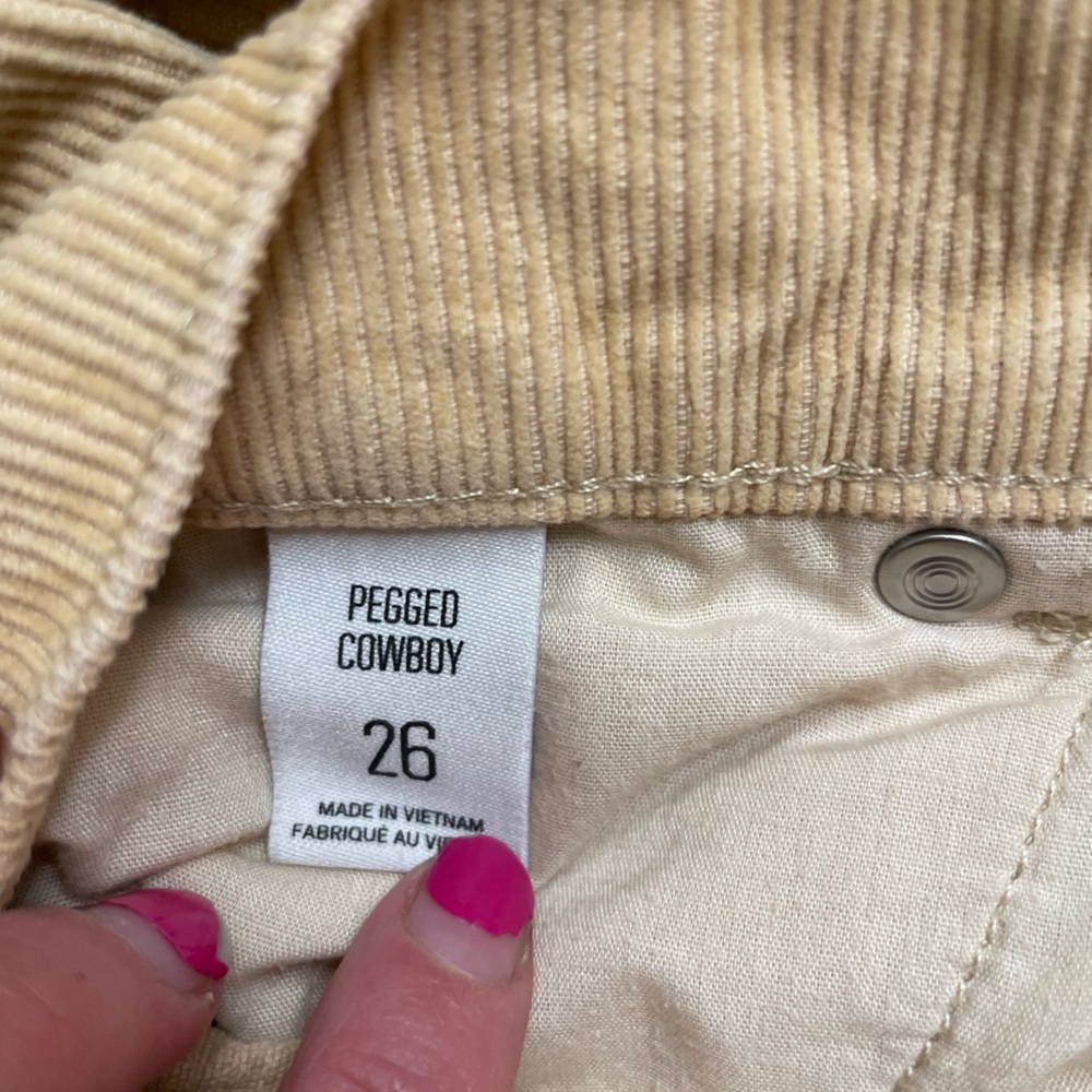Urban Outfitters BDG Pegged Cowboy Corduroy Jeans - Size 26 - Picture 3 of 10